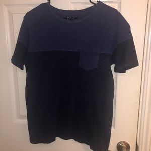 Navy and black striped tee